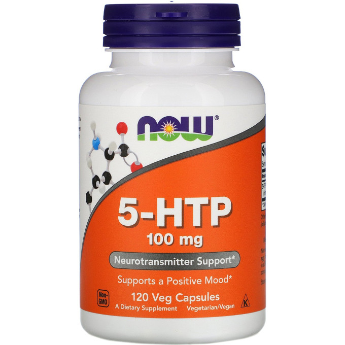 Аминокислота NOW FOODS 5 HTP, 100 мг, 120 вегетарианских капсул NS*0106